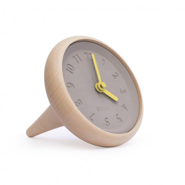 Analog Maple Solid Wood Mechanical Tabletop Clock Gone's Finish: Yellow on Productcaster.