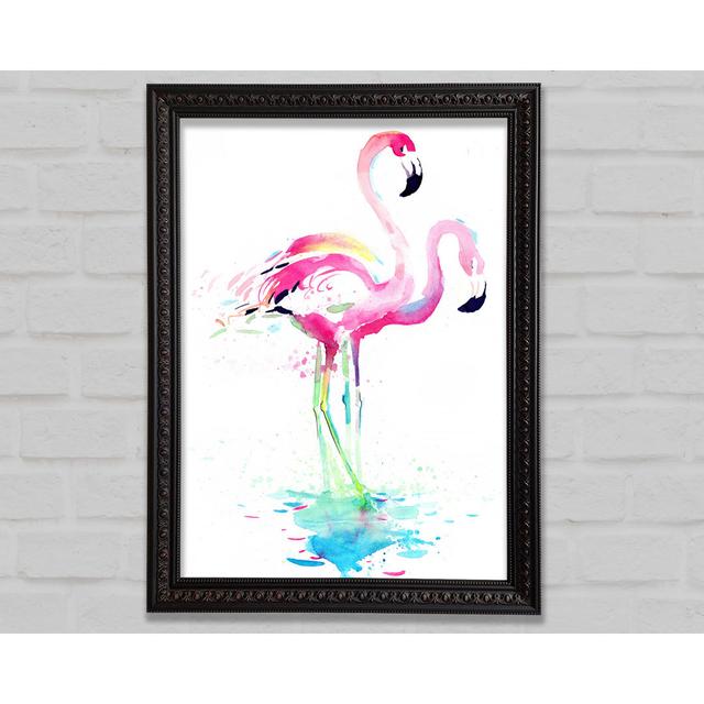 Flamingo Watercolour Framed Print Bright Star Size: 42cm H x 59.7cm W on Productcaster.