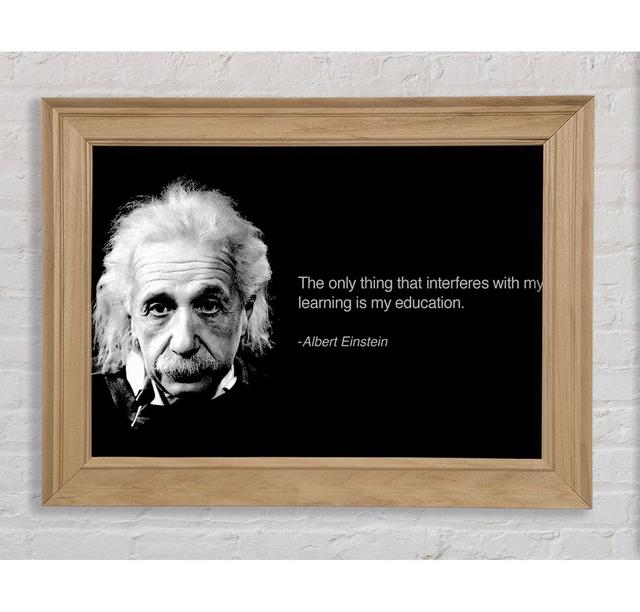 Motivational Quote Albert Einstein Education Framed Print Bright Star Size: 84.1cm H x 142.2cm W on Productcaster.