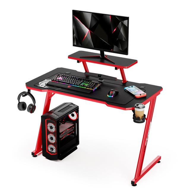 Ergonomic Gaming Computer Desk IntimaTe WM Heart Colour: Black/Red on Productcaster.