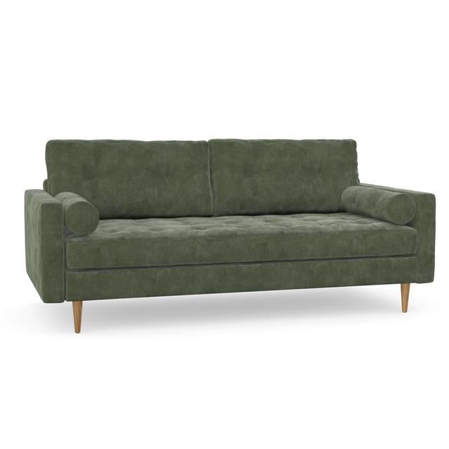 Mayra 3 Seater Upholstered Made to Order Sofa Hykkon Upholstery Colour: Boston Forest on Productcaster.