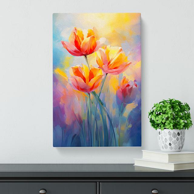 Tulip Flower Impressionism No.2 - No Frame Print Marlow Home Co. Size: 50cm H x 35cm W x 3cm D on Productcaster.