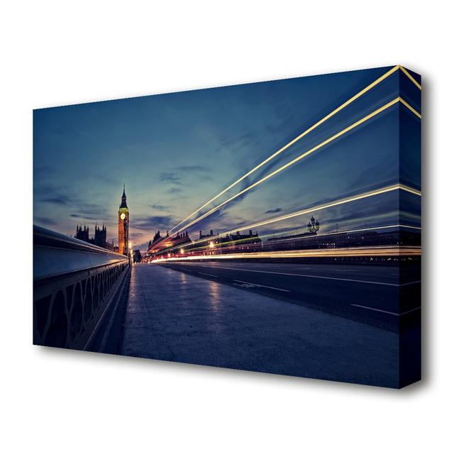 Big Ben Speed of Light 8 London - Photograph Print on Canvas East Urban Home Size: 35.6cm H x 50.8cm W x 4.4cm D on Productcaster.