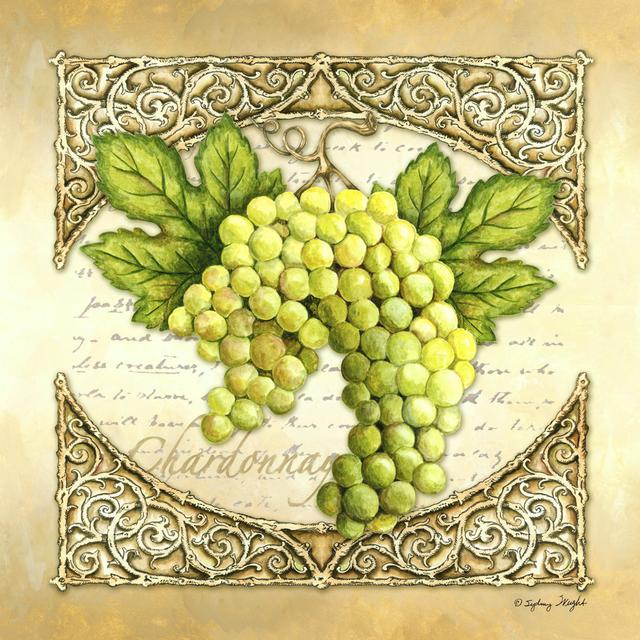 Wine Grapes II - Wrapped Canvas Graphic Art Astoria Grand Size: 91cm H x 91cm W x 3.8cm D on Productcaster.