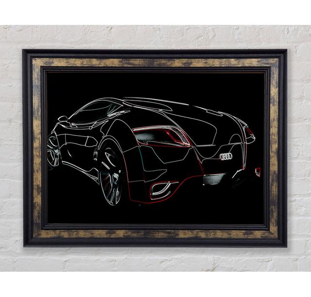 Bugatti Veyron Psychedelic Rear - Single Picture Frame Art Prints Bright Star Size: 29.7cm H x 42cm W x 8cm D on Productcaster.