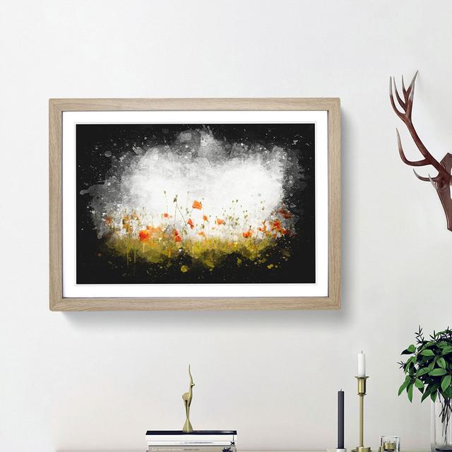 Field of Poppy Flowers - Picture Frame Graphic Art Print East Urban Home Frame Option: Oak Framed, Size: 45cm H x 63cm W x 2cm D on Productcaster.