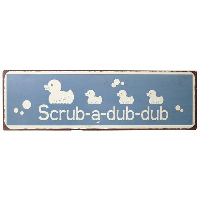 Scrub a Dub Dub - Unframe Typography on Metal Brambly Cottage on Productcaster.