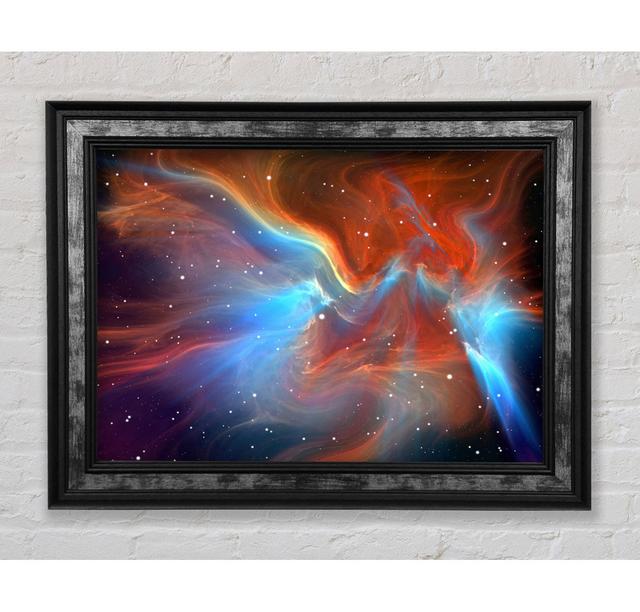 Deep In Space Framed Print Ivy Bronx Format: Silver Black Framed Paper, Size: 21cm H x 42cm W x 8cm D on Productcaster.