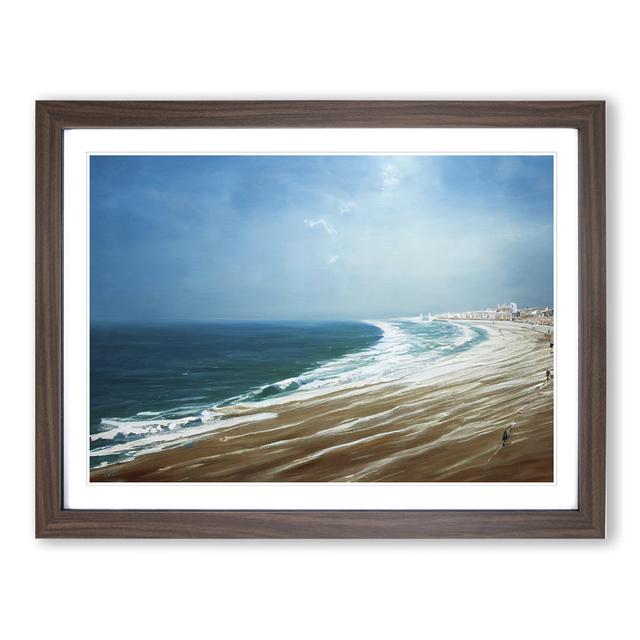 Beach Beauty Highland Dunes Size: 34cm H x 46cm W x 2cm D, Frame Colour: Walnut on Productcaster.