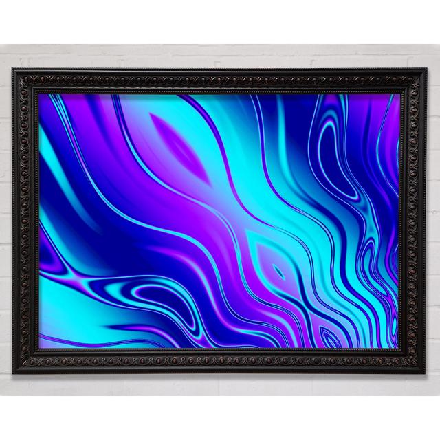 Lava Lamp Liquid Framed Print Ivy Bronx Size: 42cm H x 59.7cm W x 3cm D, Format: Black Walnut Framed Paper on Productcaster.