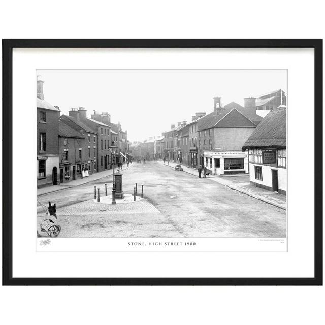 'Stone, High Street 1900' - Picture Frame Photograph Print on Paper The Francis Frith Collection Size: 40cm H x 50cm W x 2.3cm D on Productcaster.