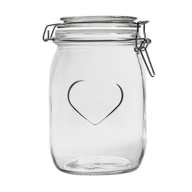 Glass Jar - Set of 6 (Set of 6) Nicola Spring Colour: Clear/White on Productcaster.