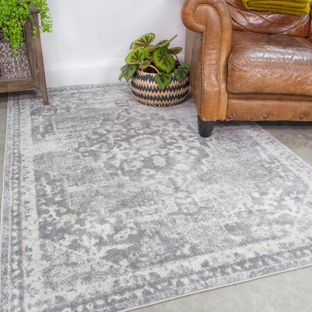 Breuer Moroccan Grey/White Rug Mistana Rug Size: Rectangle 80 x 150cm on Productcaster.