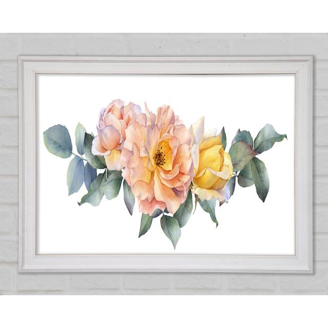 The Blush Pink Rose - Einzelner Bilderrahmen Kunstdrucke Rosalind Wheeler Größe: 42 cm H x 59,7 cm B x 1,5 cm T on Productcaster.