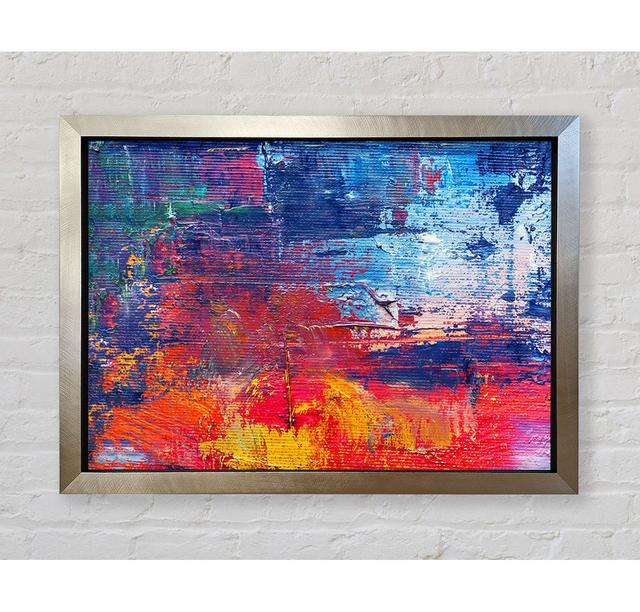 Textured Colours On Canvas Media Framed Print Ivy Bronx Size: 84.1cm H x 118.9cm W on Productcaster.