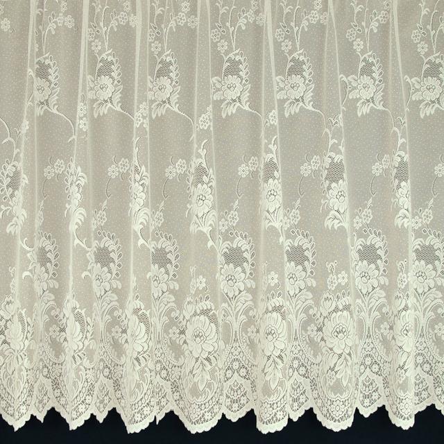 Deshawn Lace Semi Sheer Curtain Panel Lily Manor Curtain Colour: Cream, Panel Size: 500cm Width x 206cm Drop on Productcaster.