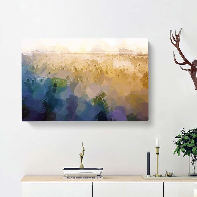 Fog over the Forest in Abstract - Wrapped Canvas Graphic Art Print East Urban Home Size: 35cm H x 50cm W x 3cm D on Productcaster.