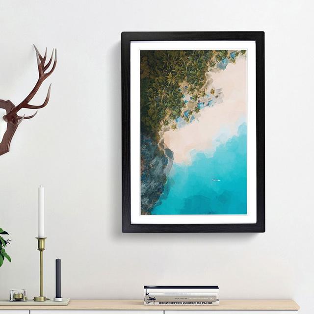 El Nido in the Philippines in Abstract - Picture Frame Graphic Art Print on MDF East Urban Home Frame Option: Black Framed, Size: 87cm H x 62cm W x 2c on Productcaster.