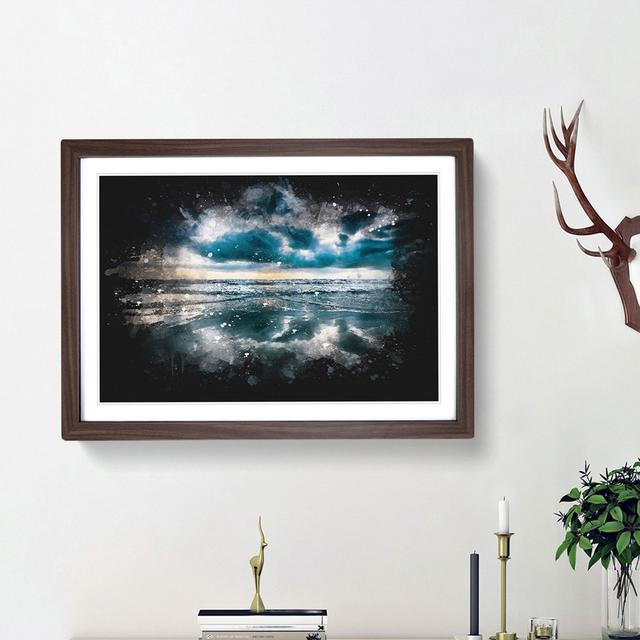 Ocean Reflections in Italy - Picture Frame Graphic Art Print East Urban Home Size: 45cm H x 63cm W x 2cm D, Frame Option: Walnut Framed on Productcaster.