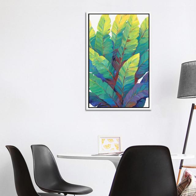 Sunlit Banana Leaves II by Tim OToole - Gallery-Wrapped Canvas Giclée on Canvas 17 Stories Size: 101.6cm H x 66.04cm W x 3.81cm D, Format: White Frame on Productcaster.