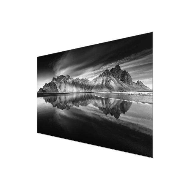 Vesturhorn in Iceland - Photograph Print on Glass East Urban Home Size: 60 cm H x 90 cm W x 0.4 cm D on Productcaster.