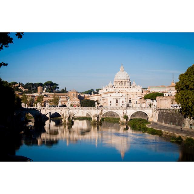 St Peter's Basilica Reflected by Ncmmedia - Wrapped Canvas Print Ebern Designs Size: 20cm H x 30cm W x 3.8cm D on Productcaster.