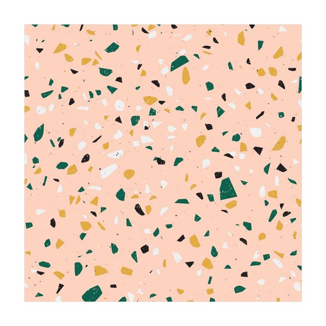 Vinyl rug with a detailed terrazzo pattern East Urban Home Rug Size: Square 140cm on Productcaster.