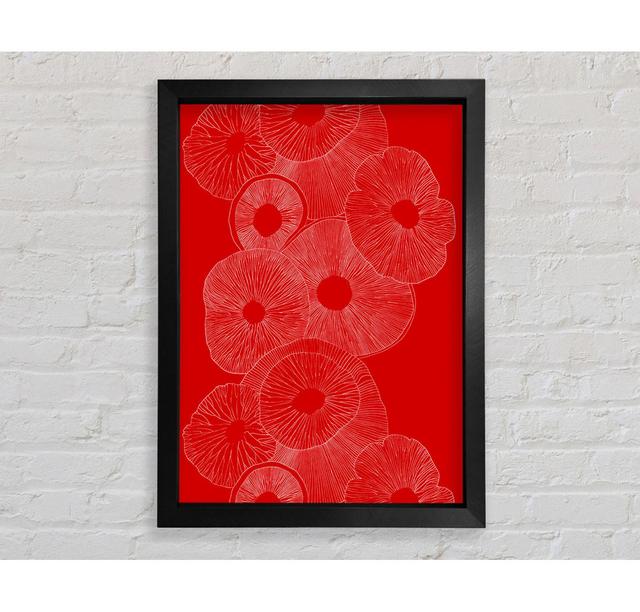 Intertwine Framed Print Ivy Bronx Size: 42.1cm H x 59.7cm W, Colour: Red on Productcaster.