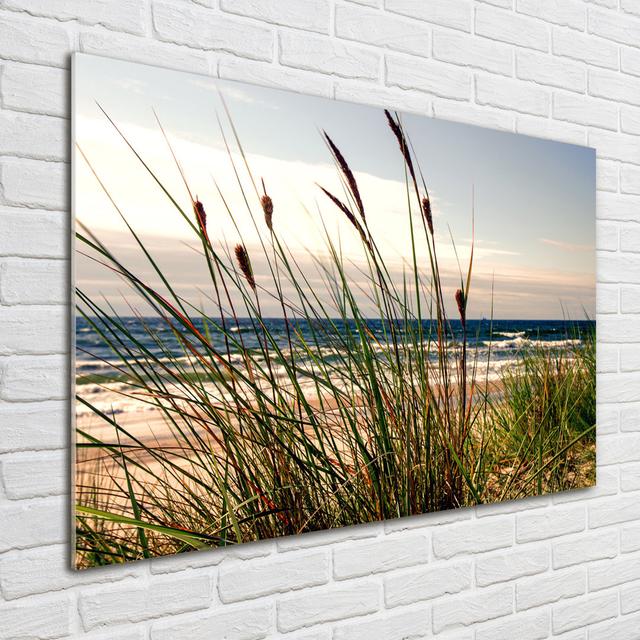 Glasbild Coastal Dunes Haus am Meer on Productcaster.