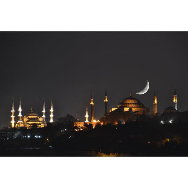 Crescent And Hagia Sophia by Muratekmen - Wrapped Canvas Print 17 Stories Size: 61cm H x 91cm W on Productcaster.