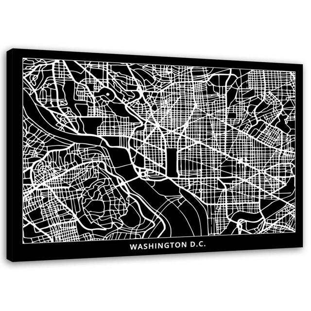 Leinwandbild Washington DC City Map Maturi Größe: 80 cm H x 120 cm B on Productcaster.