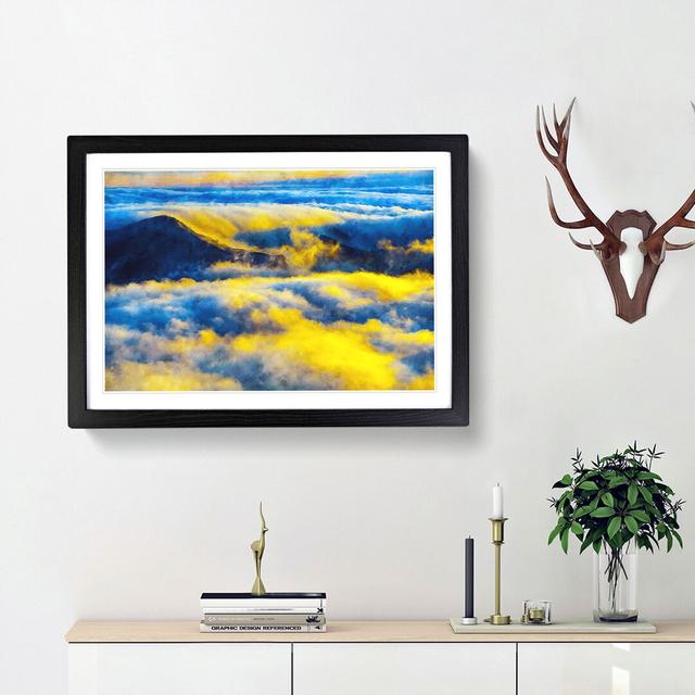 Clouds over the Mountains - Picture Frame Graphic Art Print East Urban Home Size: 33cm H x 45cm W x 2cm D, Frame Option: Black Framed on Productcaster.