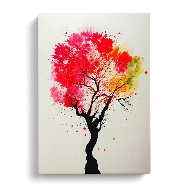 Apple Tree Splatter Vol.2 - Wrapped Canvas Graphic Art Marlow Home Co. Size: 60cm H x 40cm W x 3cm D on Productcaster.