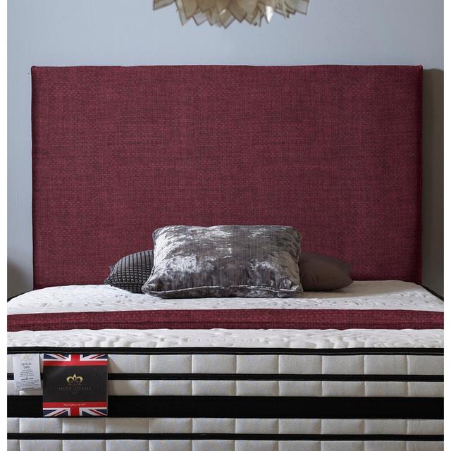 Classic Upholstered Headboard Mercer41 Colour: Linen Plum, Mattress Size: King (5') on Productcaster.