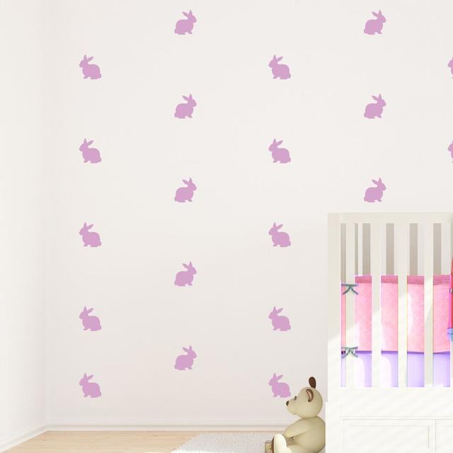 Bunny Wall Stickers Brayden Studio Colour: Purple on Productcaster.