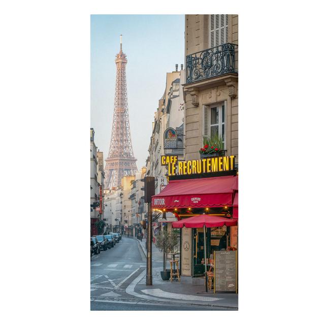 Street of Paris - Wrapped Canvas Graphic Art Ebern Designs Size: 100cm H x 50cm W, Primary Material: 330g/m³ recycled canvas on Productcaster.