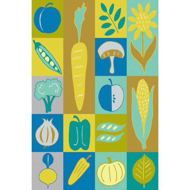 Veggie Blocks II by Chariklia Zarris - Wrapped Canvas Art Prints August Grove Size: 122cm H x 81cm W x 3.8cm D on Productcaster.