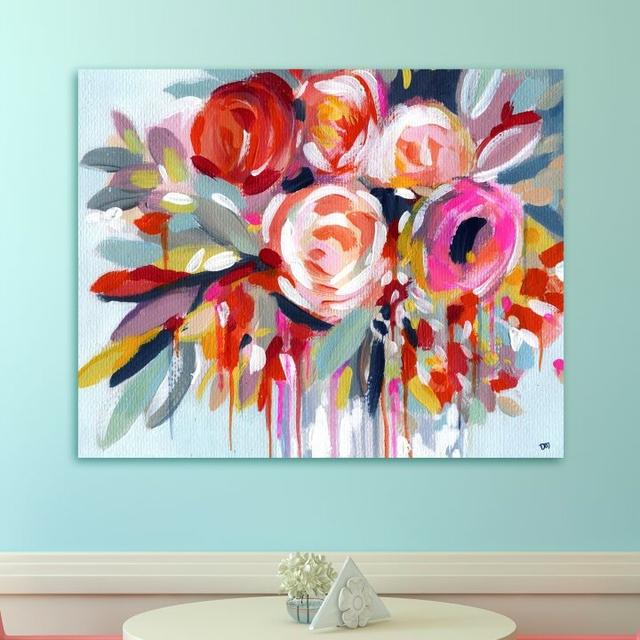 Fleu - Wrapped Canvas Painting Print East Urban Home Size: 51cm H x 43cm W x 4cm D on Productcaster.