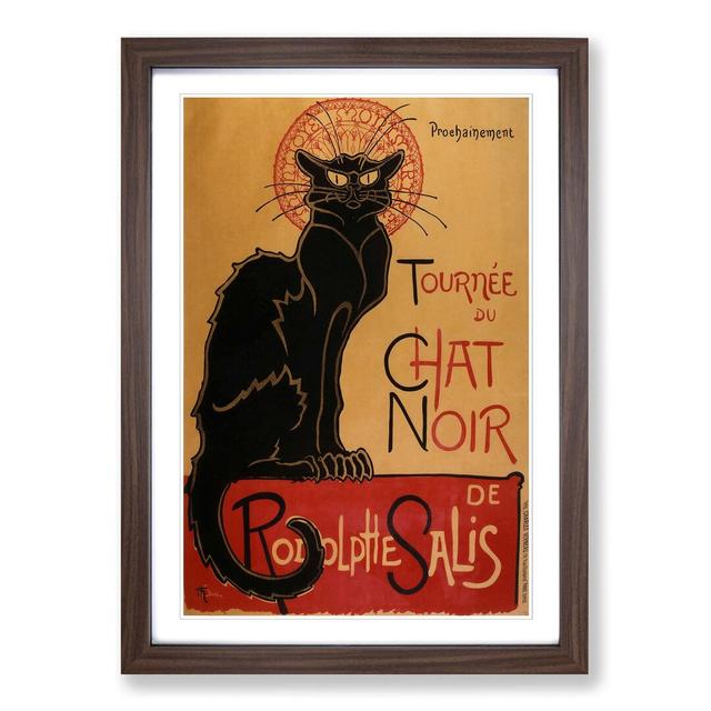 Chat Noir Cat by Theophile Steinlen - Single Picture Frame Print East Urban Home Frame Colour: Walnut on Productcaster.