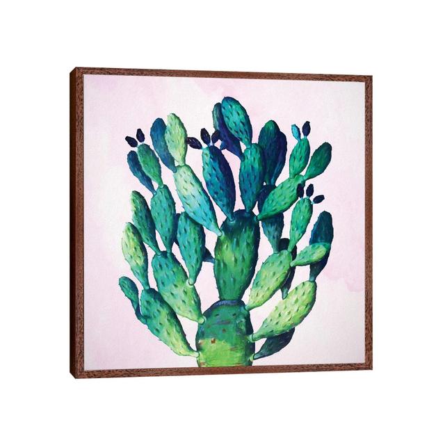 Cactus Plant by 83 Oranges - Gallery-Wrapped Canvas Giclée on Canvas Bloomsbury Market Format: Classic Wood Floater Framed, Size: 93.98cm H x 93.98cm on Productcaster.