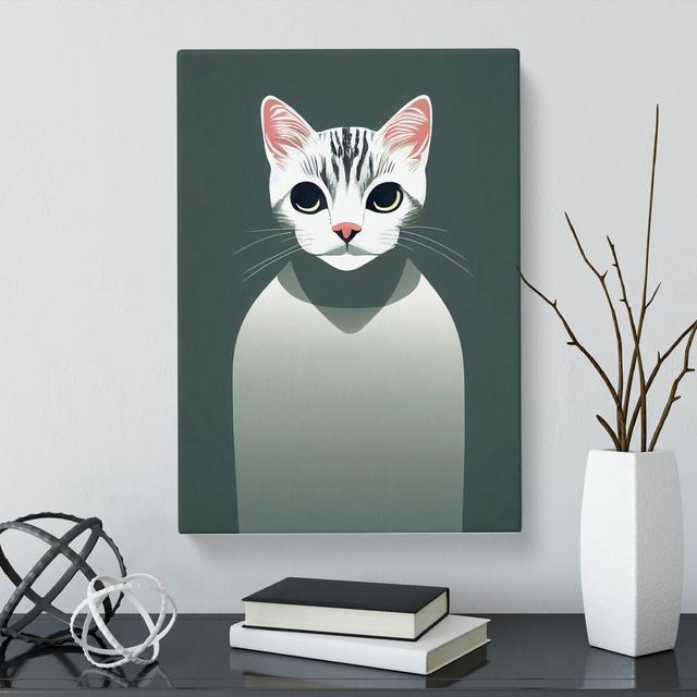 Cat Minimalism Vol.3 - Wrapped Canvas Graphic Art Marlow Home Co. Size: 60cm H x 40cm W x 3cm D on Productcaster.