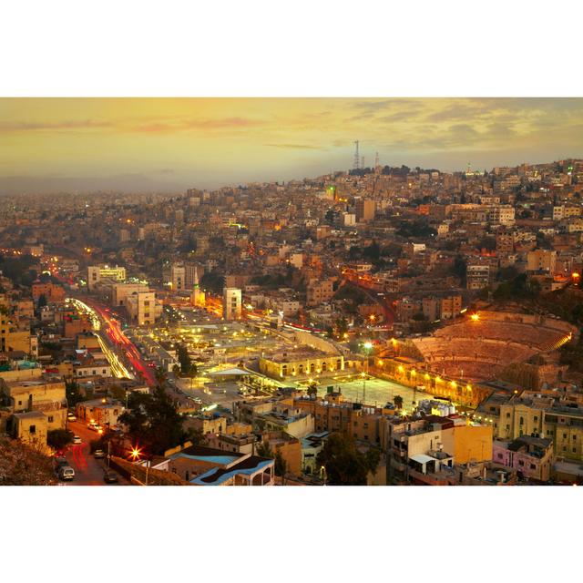 Night Lights Of Amman by Silverjohn - Wrapped Canvas Print 17 Stories Size: 51cm H x 76cm W on Productcaster.