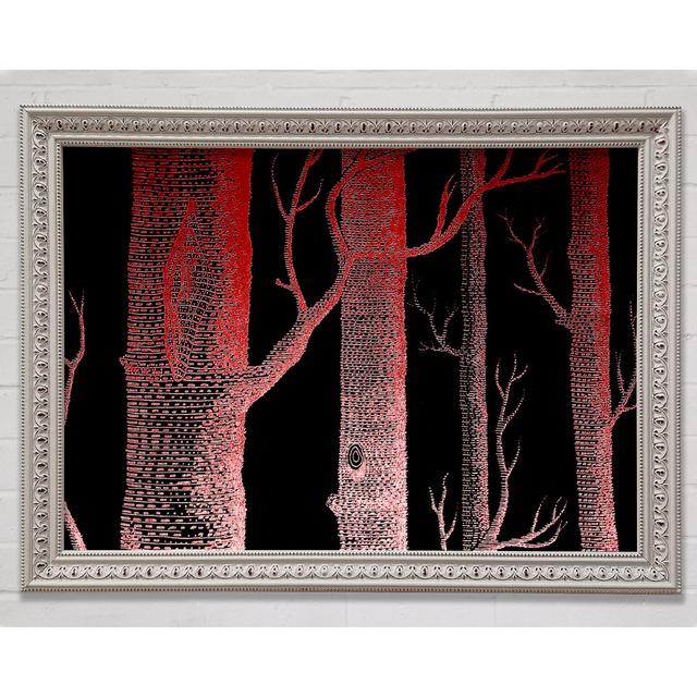 Red Night Trees - Einzelne Bilderrahmen Kunstdrucke Bright Star Größe: 21 cm H x 29,7 cm B x 3 cm T on Productcaster.