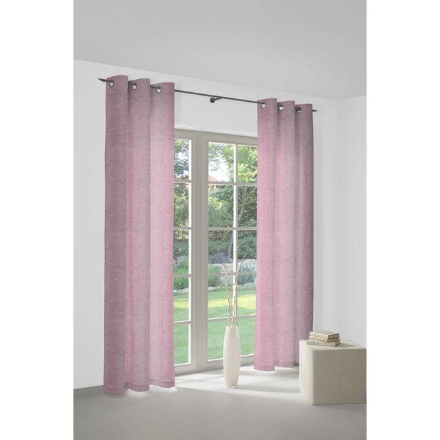 Arna, Dekoschal mit Multiband, 1 er Pack Brayden Studio Größe pro Paneel: 245 cm B x 135 cm T, Vorhang-Farbe: Rosa on Productcaster.