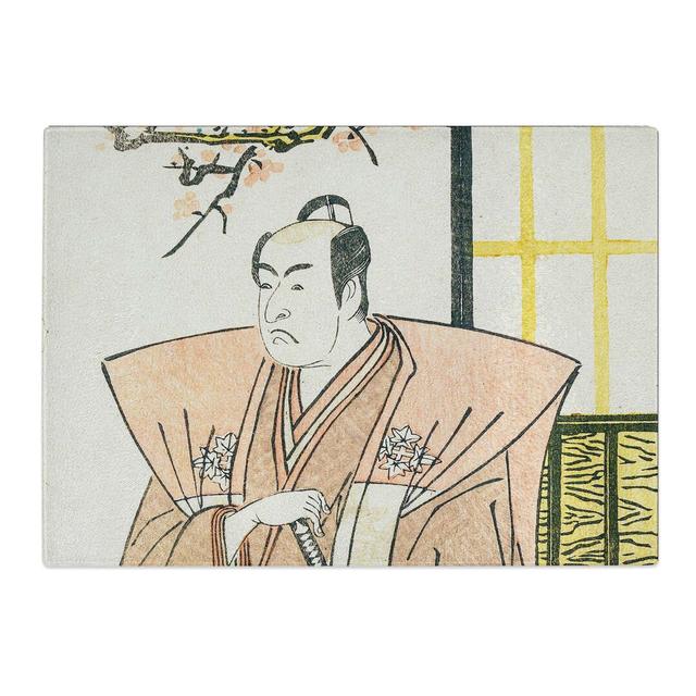 Tempered Glass Actor Ichikawa Monnosuke by Katsukawa Shunsho Chopping Board East Urban Home Size: 28.5 cm x 20 cm on Productcaster.