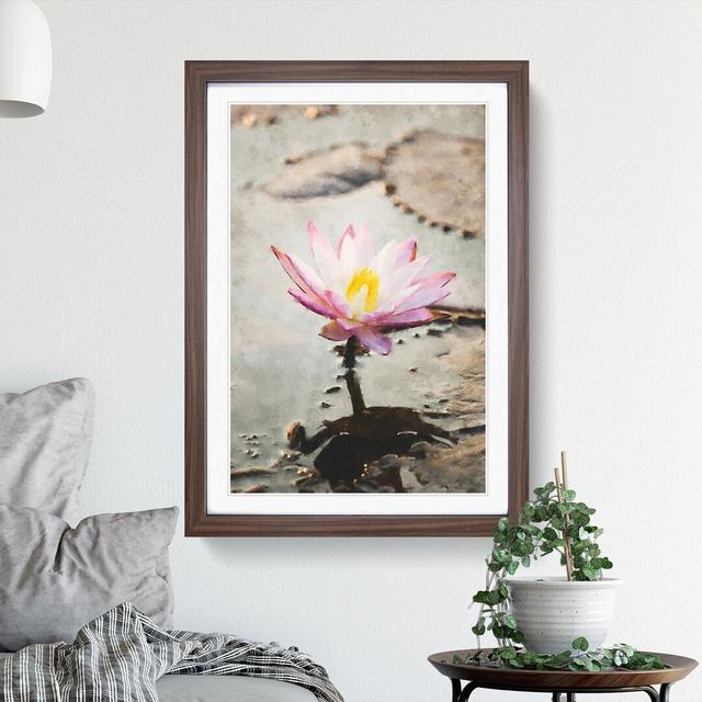 Beauty of a Water Lily - Picture Frame Painting East Urban Home Frame Option: Walnut Framed, Size: 48cm H x 36cm W x 2cm D on Productcaster.