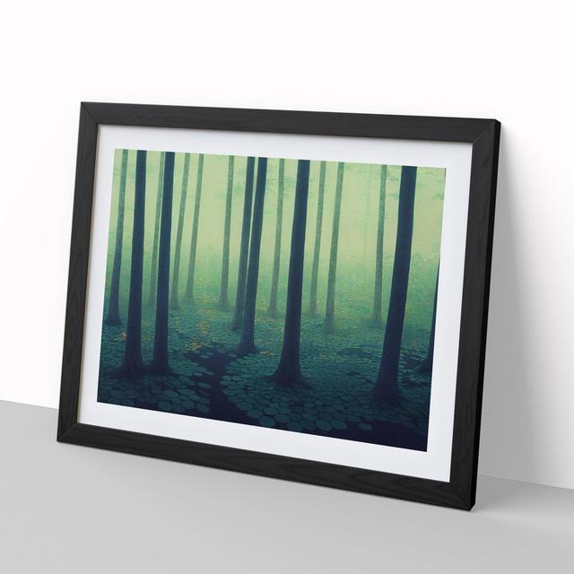 Shining Forest - Picture Frame Graphic Art Alpen Home Frame Colour: Black, Size: 34cm H x 46cm W x 2cm D on Productcaster.