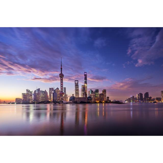 Illuminated Skyline at Dawn by Zhudifeng - Wrapped Canvas Photograph 17 Stories Size: 61cm H x 91cm W on Productcaster.