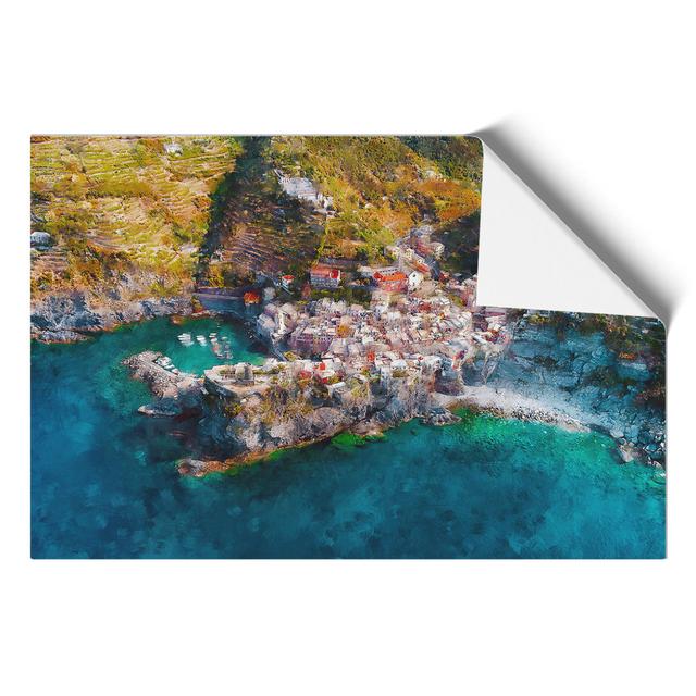 Above Cinque Terre in Italy - Unframed Graphic Art East Urban Home Size: 30cm H x 42cm W x 0.1cm D on Productcaster.