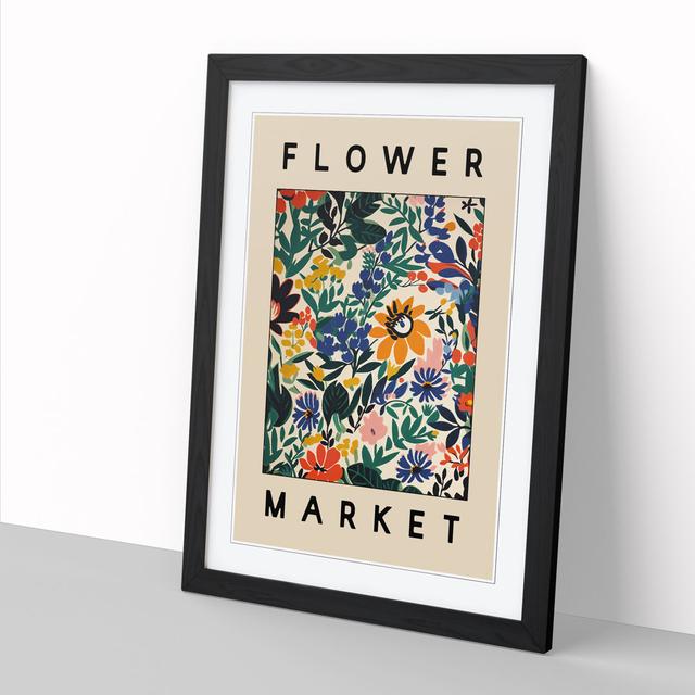 A Flower Market Exhibition Happy Larry Size: 64cm H x 46cm W x 2cm D on Productcaster.